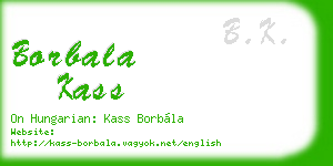 borbala kass business card